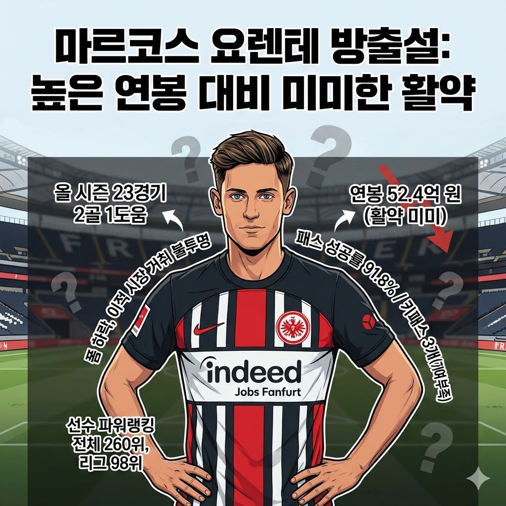 요렌테, 52억 먹튀 논란? 프랑크푸르트 방출 칼 빼나